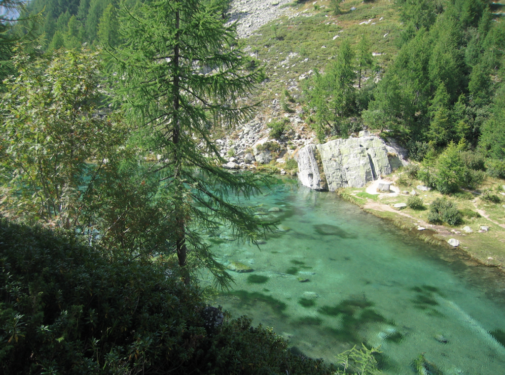 lago delle streghe all'alpe Devero - frana all'alpe Devero