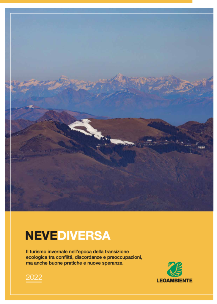 copertina Dossier Nevediversa 2022 di Legambiente