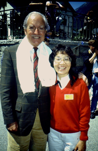 Tabej Junko con Herzog Uno scatto un ricordo: Maurice Herzog e Tabei Junko